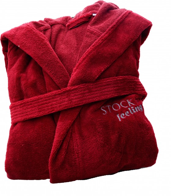 STOCK Bademantel - ROT