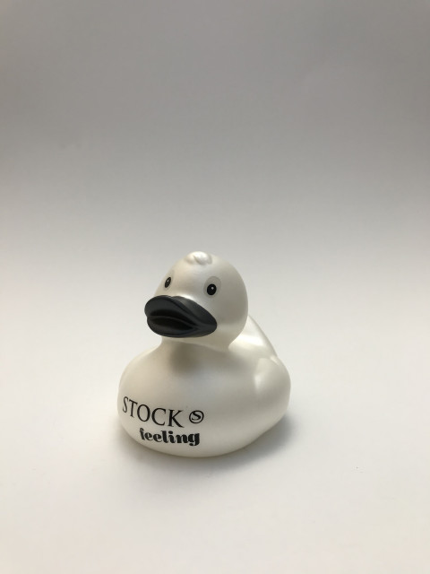 STOCK Badeente // weiß-glänzend